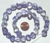 16 inch strand of 12mm Blueberry Quartz Hearts